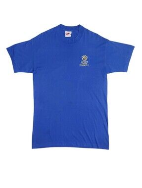 Vintage 80s EPCOT Center Orlando FL Embroidered Tshirt Blue XL SPA Sportswear